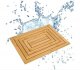 Bamboo Anti Slip Wooden Bath Mat Eco Friendly Shower Mat Bathroom Floor Mat