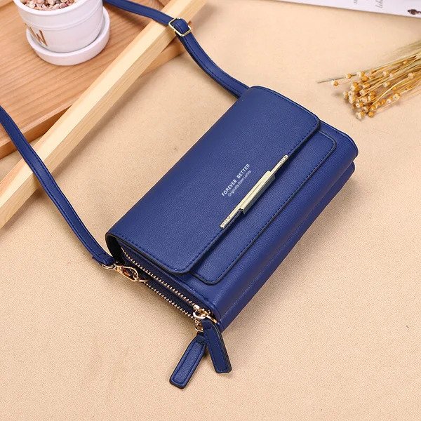 Women's shoulder bag by phone