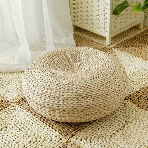 New Arrival Natural Straw Round Ottoman Tatami Cushion Chair Cushion Floor Cushion Yoga Meditation Round Doormat