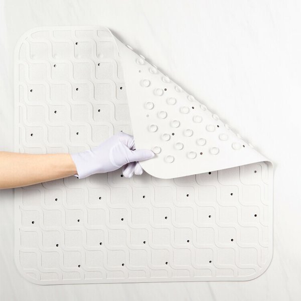 New square antislip bath mat with suction cup can be customized baby rubber bath mat