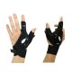 LED Flashlight Light Fingerless Outdoor Fishing Gloves