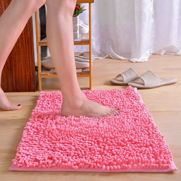 Luxury Microfiber Chenille Bath Rugs, Soft and Shaggy Rugs Washable and Comfortable,Non Slip Bathroom mats