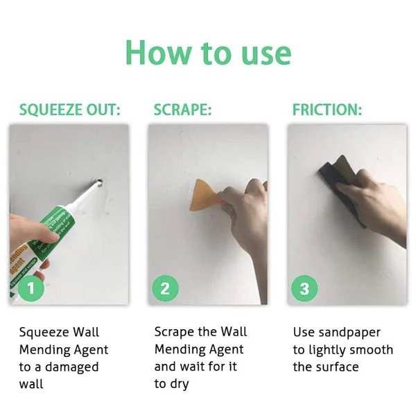 Non-Toxic Wall Mending Agent + FREE Scraper