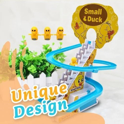 Rail Car Toy Electric Duck Climbing Stairs Toy Doll Educational Children Toys