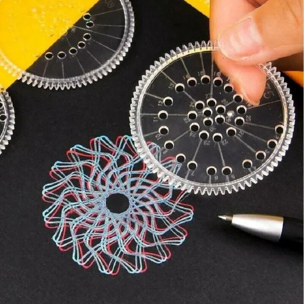 Spirograph Drawing Ruler Set