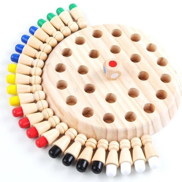 Chess With Wooden Color Memory