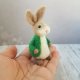 Needle felted bunny, Easter Decor，Rabbit lover gift